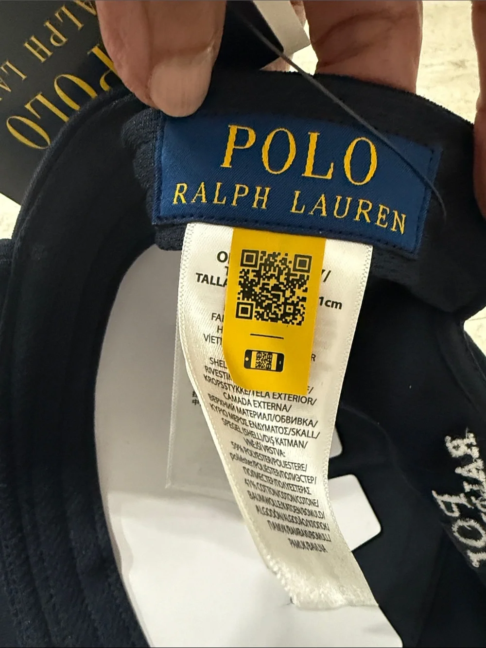 Polo by Ralph Lauren Navy Baseball Cap with White Polo Player Logo..nwt ..o/s